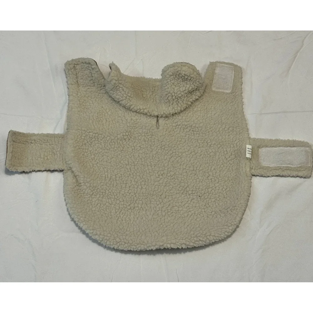 Brown Canvas Dog Chore Coat Fleece Lined Pet Vest Jacket Small